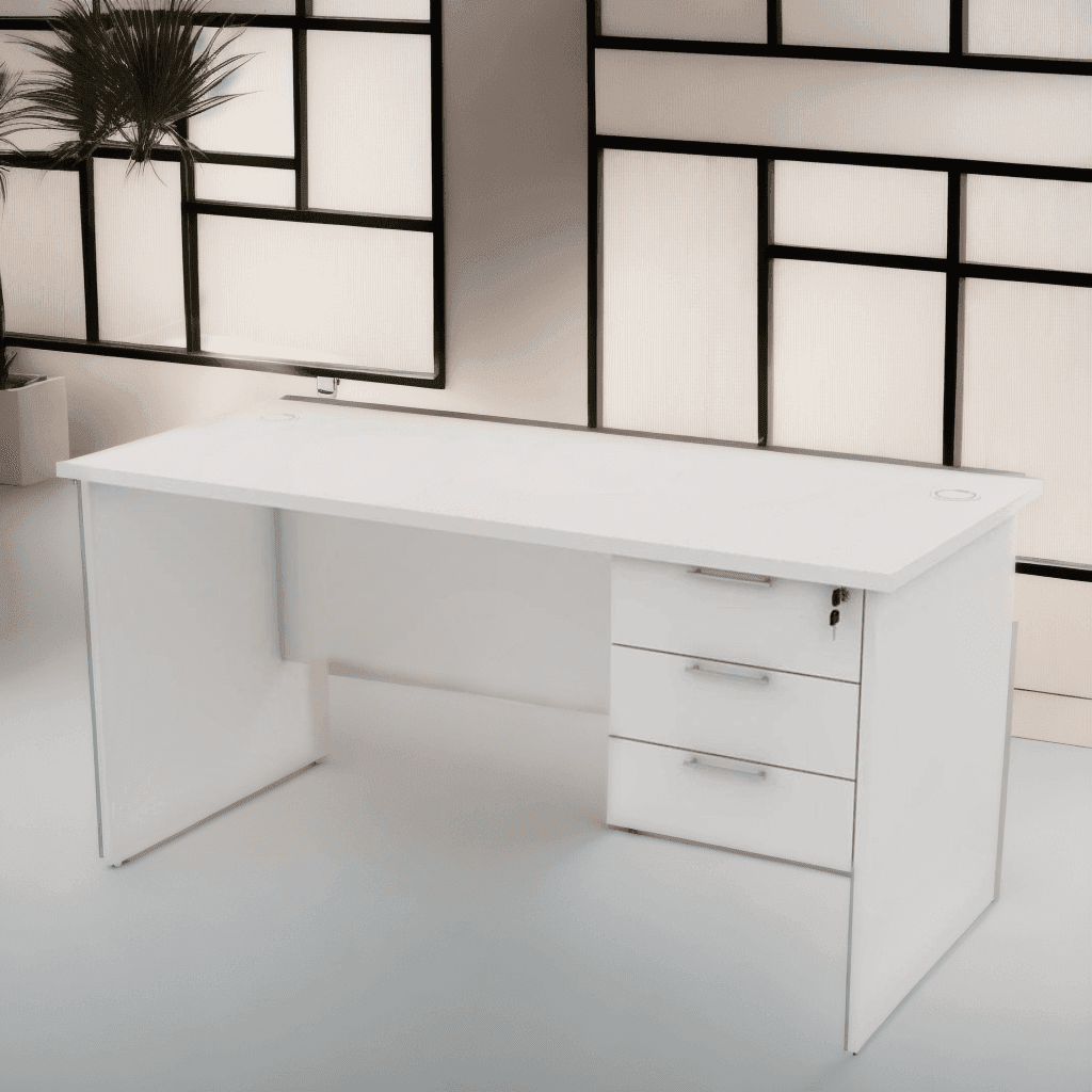 Gwenyth Study Table 150cm - Modern Wooden Desk for Home Office, Student Study, and Workspace - Perfect for Small Spaces, Dorm Rooms, and Remote Work