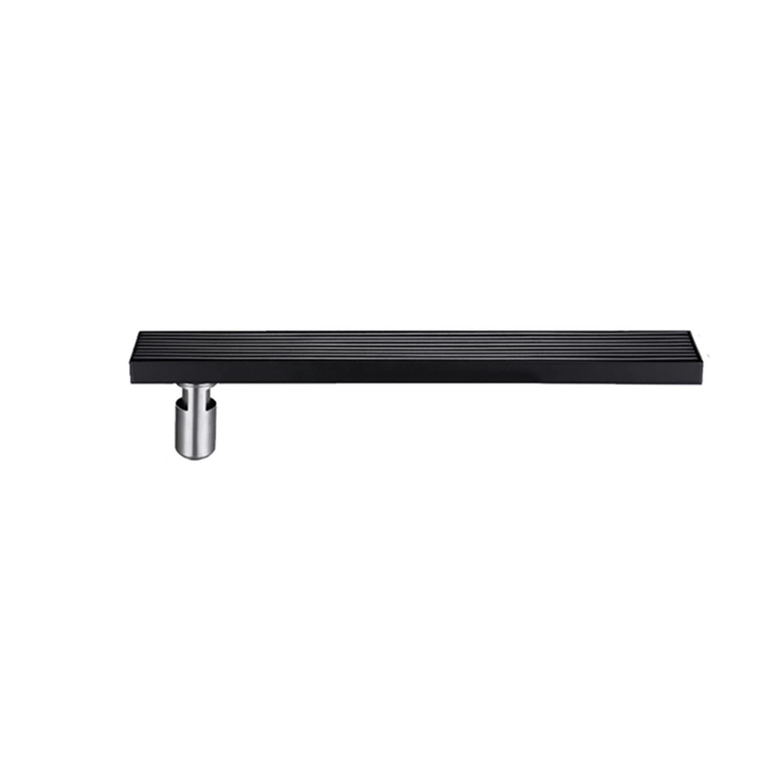 Black Stainless Steel Linear Shower Drain with Removable Grate - 100CM Side Row Floor Drain with Deep Water Filter & Hair Strainer | Perfect for Modern Bathroom & Wet Room Designs