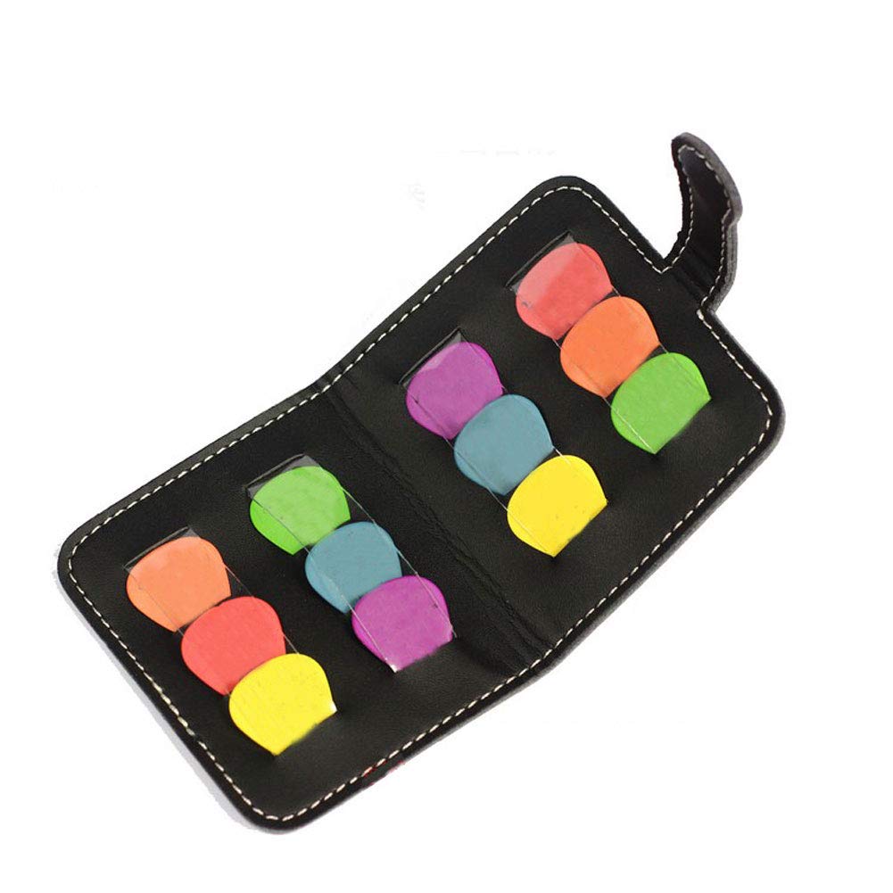 Heaven2017 Genuine PU Leather Guitar Pick Holder Wallet - Compact Plectrum Storage for Acoustic & Electric Guitarists - Perfect for Gigs, Practice & Travel (Picks Not Included)
