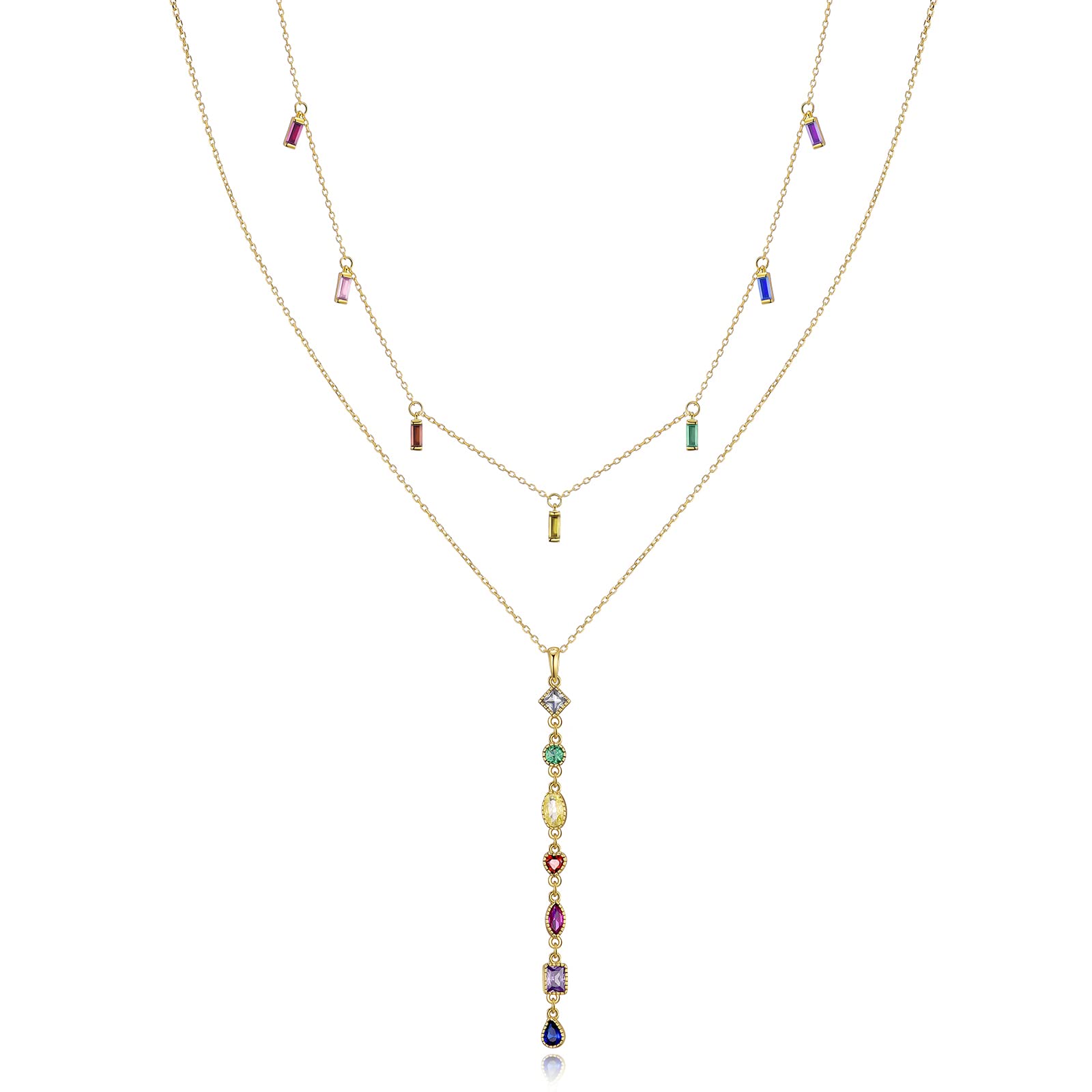 1/2 PCS S925 Sterling Silver Necklaces for Women and Girls - Gold/Rhodium Plated, Waterproof & Fade-Resistant Jewelry for Everyday Wear, Gifts & Special Occasions