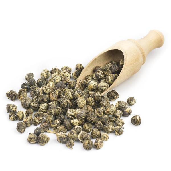 Premium Jasmine Pearl Green Tea - Loose Leaf Tea with Fragrant Jasmine Blossoms | Perfect for Relaxation, Meditation & Afternoon Tea Time