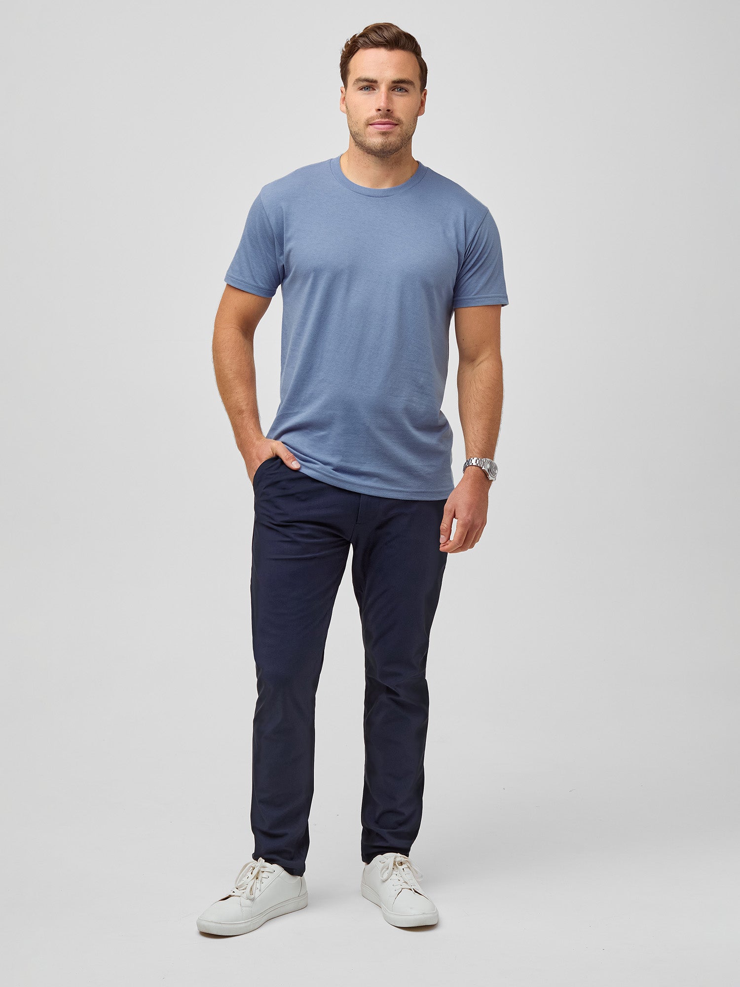 Lakeshore Crew Neck T-Shirt for Men - Soft Cotton Casual Tee - Perfect for Everyday Wear, Gym, and Outings