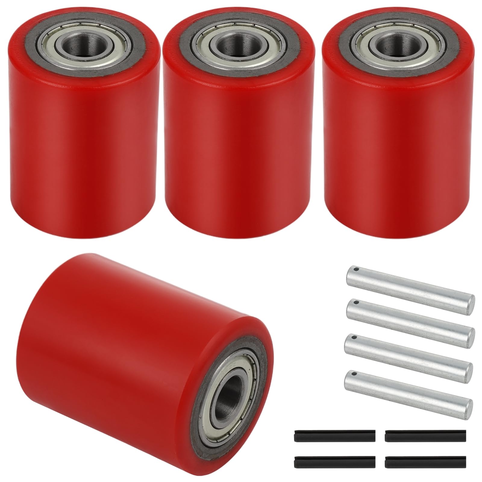 Homaisson 2 Pair Pallet Jack Load Wheels - 3” x 3.75” Replacement Wheels with Bearings (ID 20mm) for Manual Pallet Jacks & Lift Trucks - Durable Warehouse Equipment for Smooth Material Handling