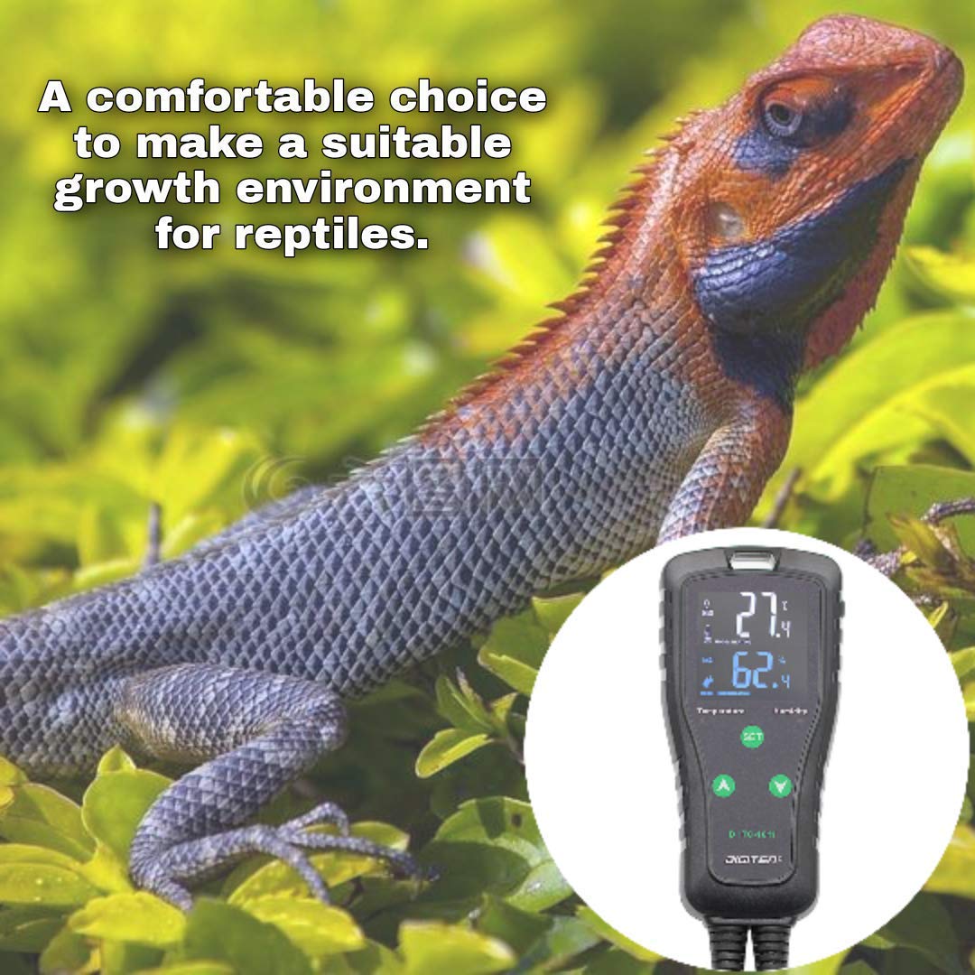 Dual Stage Pre-Wired Electronic Temperature and Humidity Controller - Plug-in Thermostat & Humidistat for Reptile Tanks, Greenhouses, Grow Tents | Precise Climate Control for Pets, Plants & Hydroponics