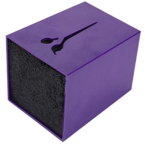 Beaupretty Professional Salon Scissors Holder & Hairdressing Organizer - Desktop Scissor Rack for Hair Stylists, Combs & Clips (Purple) | Perfect for Salon Stations, Home Hairdressing & Beauty Professionals