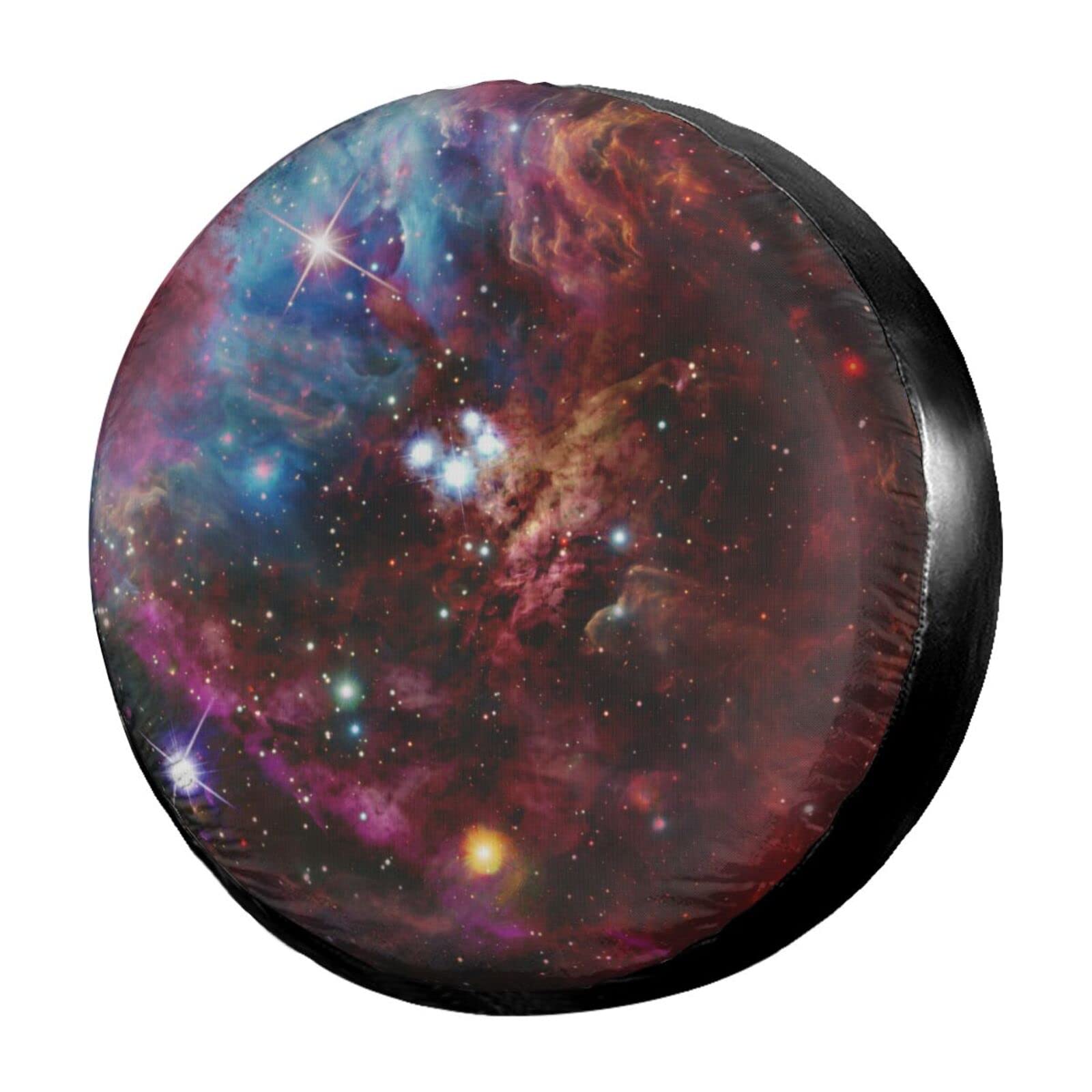 Universal 17 Inch Space Nebula Galaxy Solar Spare Tire Cover - Waterproof & Dust-Proof Wheel Protector for RV, SUV, Trailer & Most Vehicles - Perfect for Camping, Road Trips & Outdoor Adventures