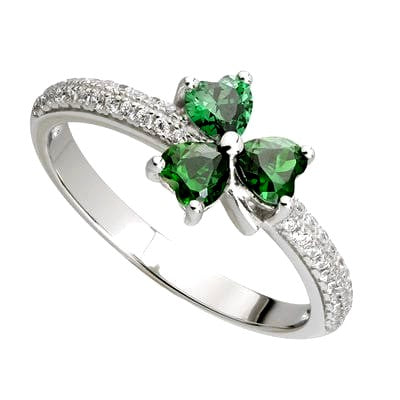 Stunning Women's Shamrock Ring - Elegant Celtic Clover Jewelry for St. Patrick's Day & Irish Pride - Perfect Gift for Her