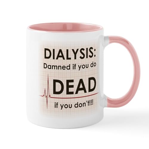 White/Pink Inside - Dialysis Damned Mugs