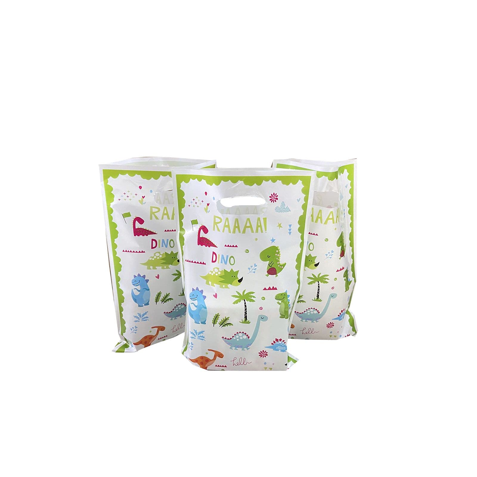 30PCS Dinosaur Themed Party Favor Bags - Dinosaur Gift Bags for Candy, Baby Shower & Birthday Party Supplies - Perfect for Kids' Dinosaur Birthday Party Favors & Classroom Rewards