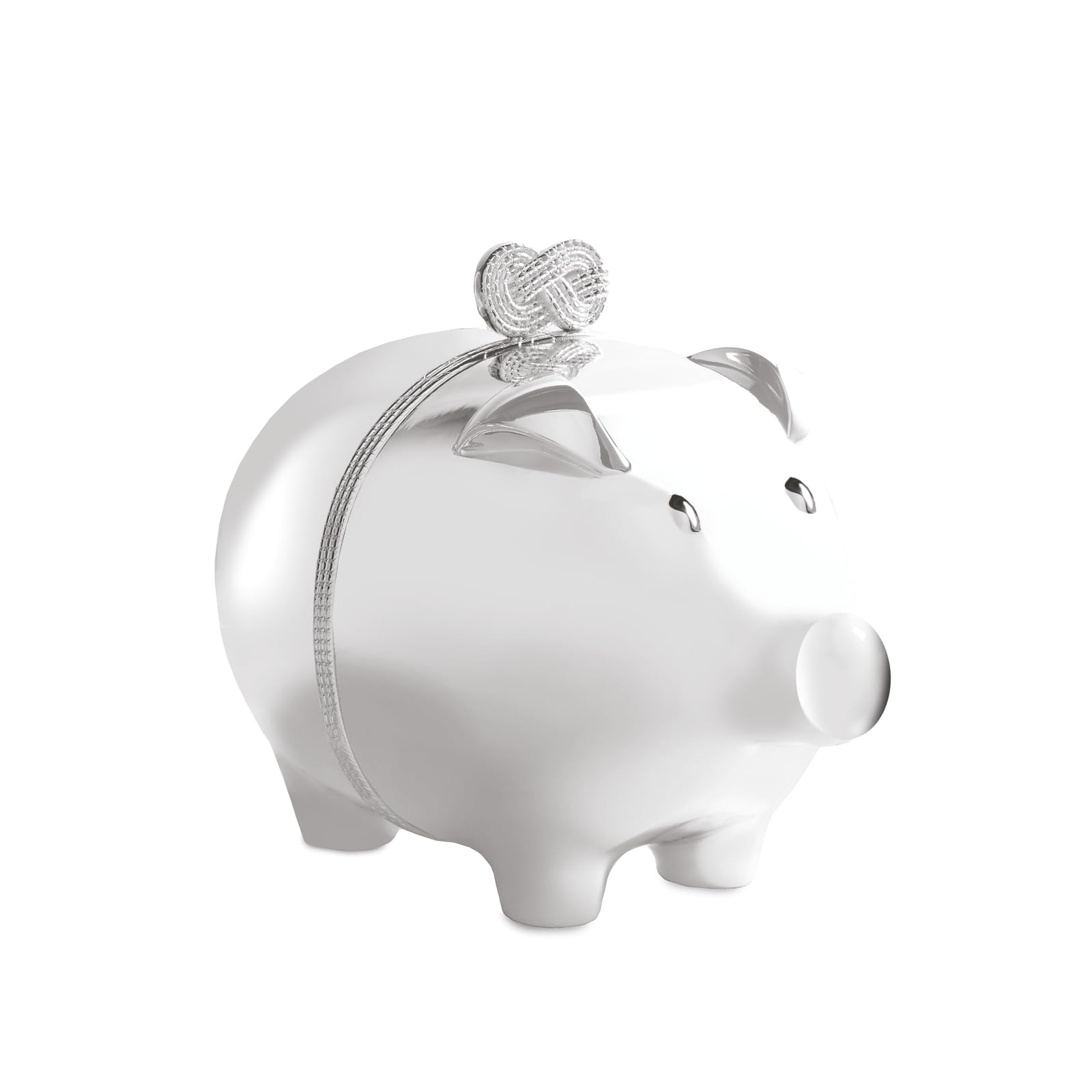 Vera Wang Infinity Baby Piggy Bank - Silver | Elegant Money Bank for Baby Shower, Birthday Gift & Nursery Decor | Perfect for Newborns, Kids Room & Savings Collection