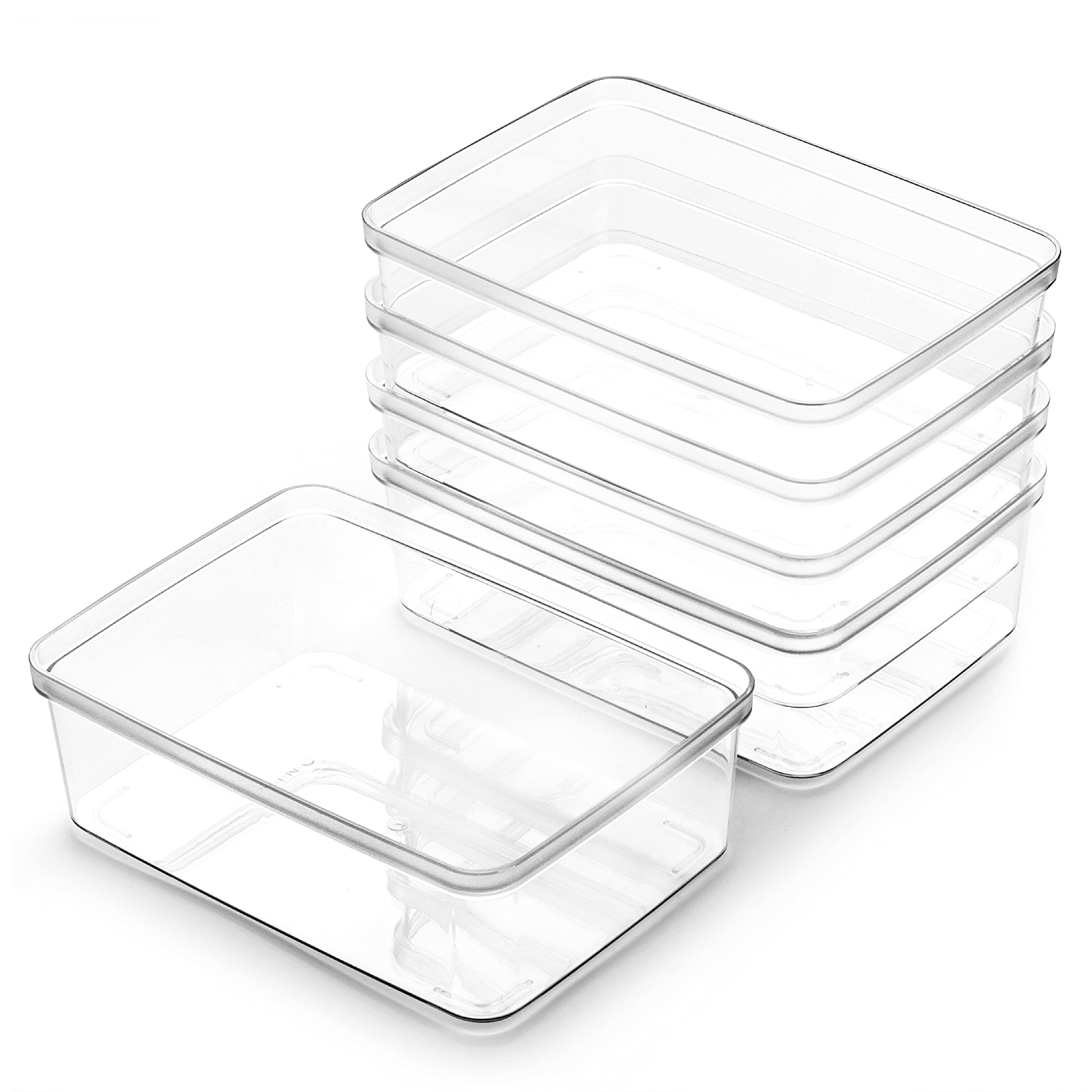 BINO Plastic Storage Bins - 30 Pack X-Small | Multi-Purpose Organizer Bins with Built-In Handles | BPA-Free | Pantry, Home, Fridge & Freezer Organization | Ideal for Kitchen, Bathroom, Office & Kids' Room Storage