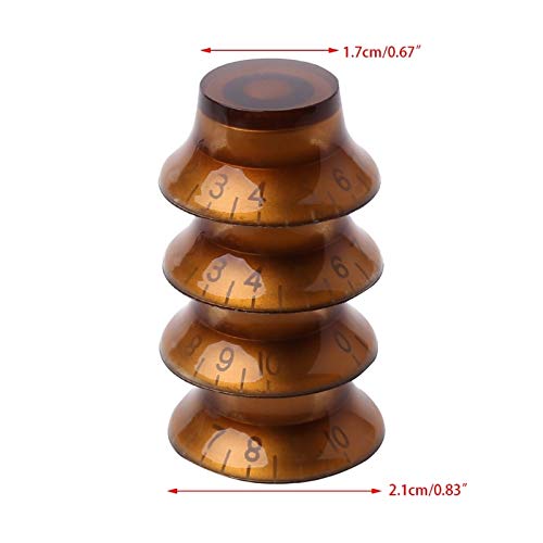 1PCS Bell Shape Guitar Tone Volume Control Knob for LP Guitars - Coffee Gold Finish | Perfect for Electric Guitar Upgrades & DIY Repairs