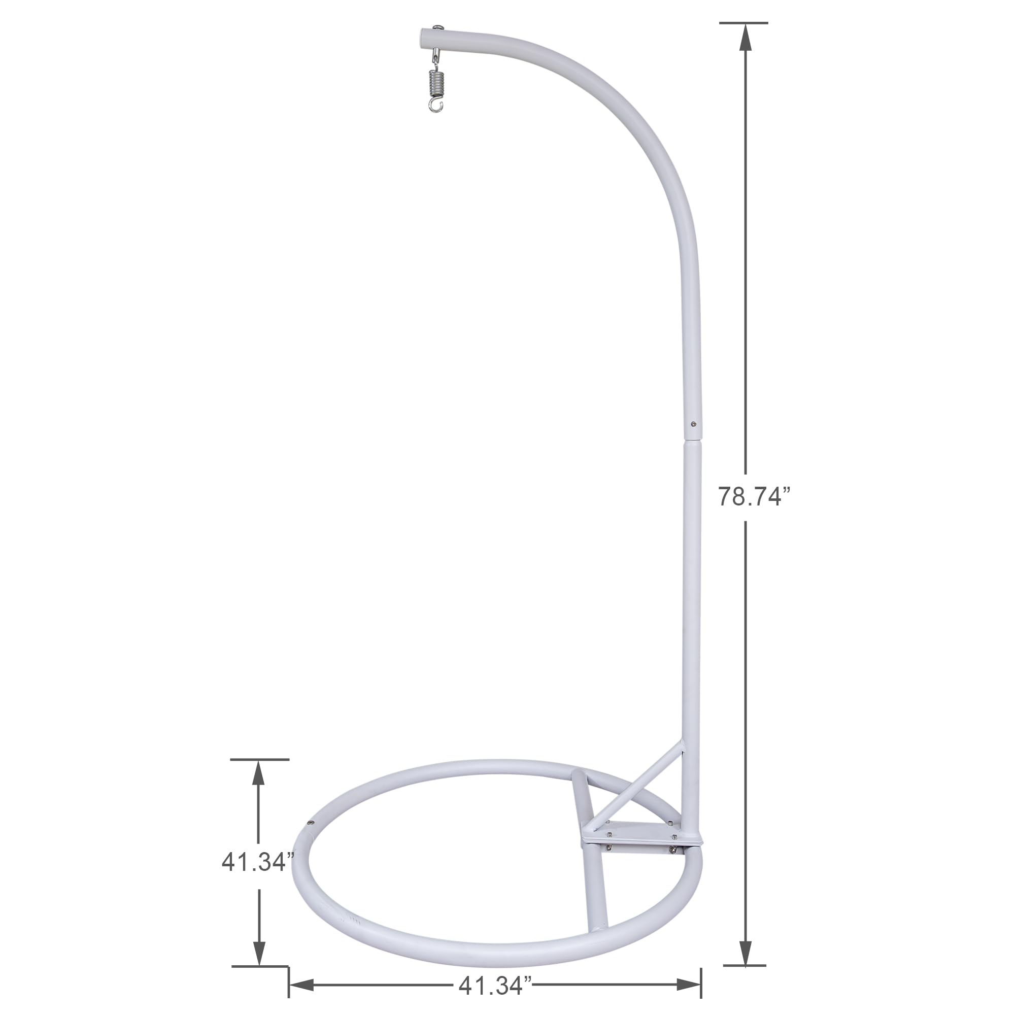 Heavy Duty Powder Coated Round Base Hammock Stand for Indoor & Outdoor Use - Durable Hanging Stand for Hammock Chairs (White) | Perfect for Patio, Garden, Backyard Relaxation