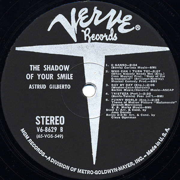 Astrud Gilberto - The Shadow Of Your Smile Vinyl LP Album (NM/Mint Condition) - Perfect for Jazz Collectors & Romantic Evenings