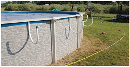 Solar Saddle Pool Solar Cover Holder - Heavy Duty Reusable Pool Cover Clips for Inground & Above Ground Pools - Perfect for Winter Storage & Summer Protection