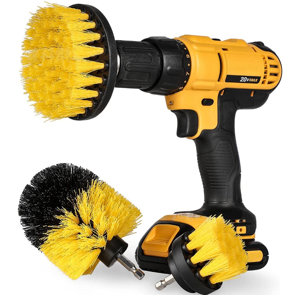 Auto Detailing Drill Brush Set - Power Scrubber Kit for Car Wheels, Floor Mats & Bathroom Cleaning | Heavy Duty Cleaning Attachments for Drill Tools | Perfect for Auto Detailing, Deep Cleaning & Household Maintenance