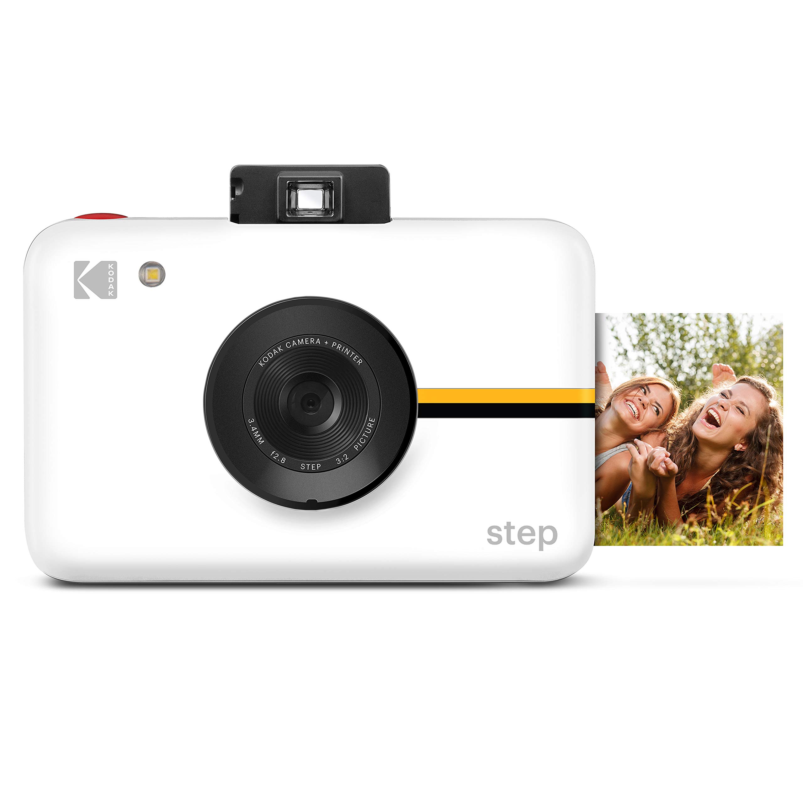 Kodak Step Instant Camera with 10MP Image Sensor - White | Instant Photo Printer for Travel, Parties & Scrapbooking | Includes Photo Paper Bundle