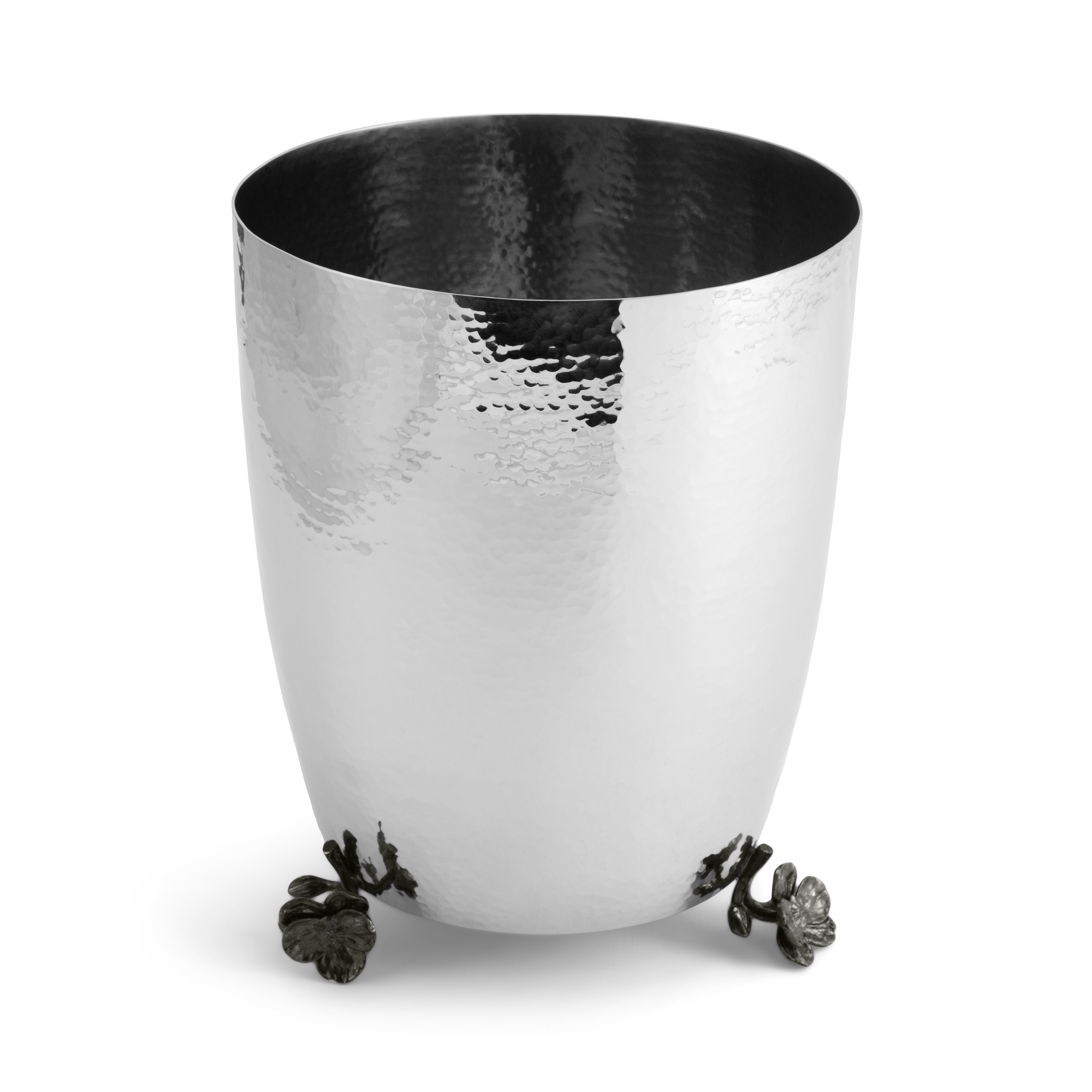 Premium Black Orchid Waste Basket - Elegant Trash Can for Home, Office & Bathroom - Perfect for Waste Disposal & Decor