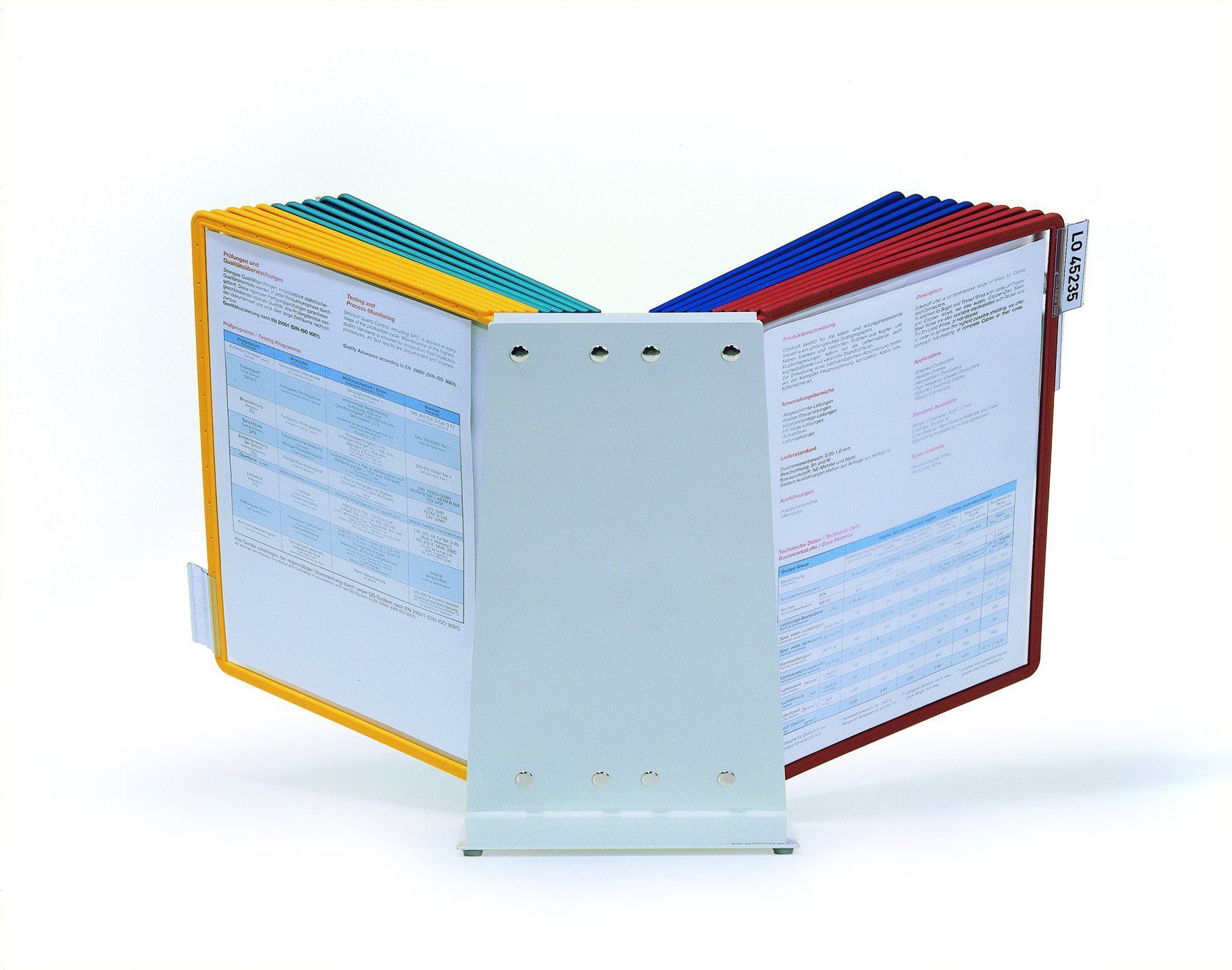 Durable Vario Reference Desktop System - 20 Panels with Assorted Borders | Perfect for Office Organization & Home Study Setup