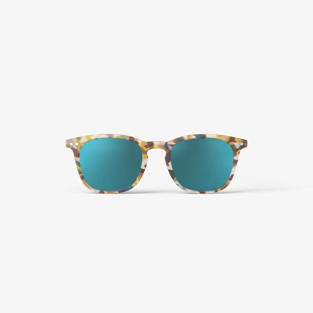 E Junior Sunglasses for Kids - Blue Tortoise Frame with Mirror Lens - UV Protection, Lightweight & Durable - Perfect for Outdoor Play, Beach & Sports Activities