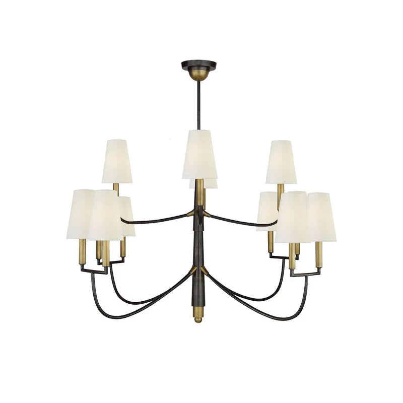 Farlane Crystal Chandelier - Elegant Modern Ceiling Light Fixture for Dining Room, Living Room & Bedroom | Energy Efficient LED Lighting for Home Decor & Interior Design