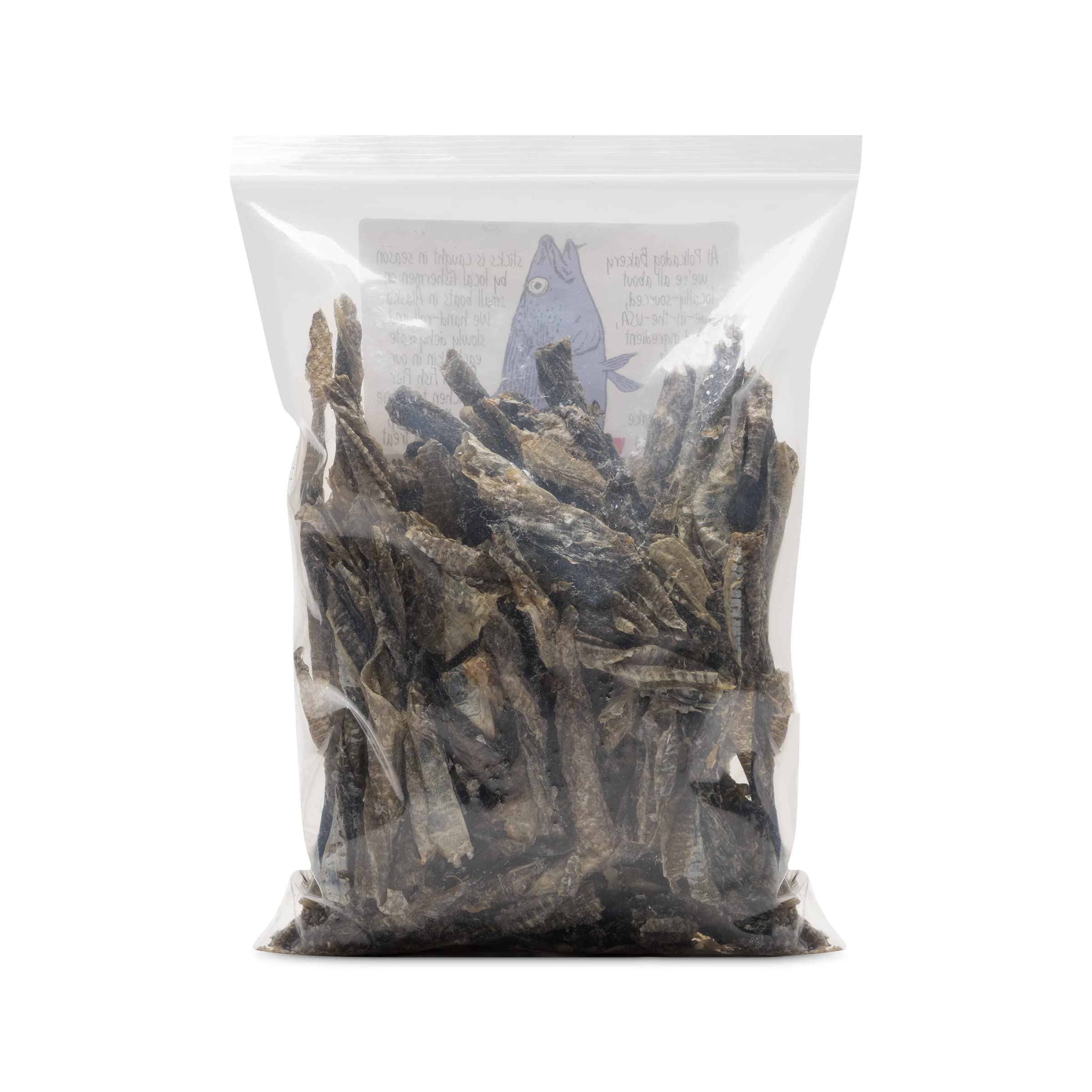Polkadog Cod Skins Dog Treats - Single-Ingredient, Grain-Free & Gluten-Free Crunchy Fish Skin Chews for Dogs of All Breeds | Lean Protein Dental Treats for Teeth Health | Made in USA, 12oz Shorties | Perfect for Training Rewards & Dental Care
