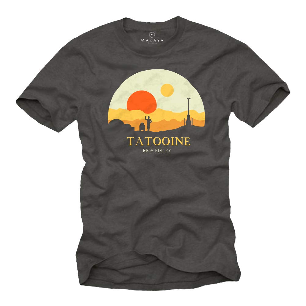 MAKAYA Cool Graphic T-Shirt for Men - Star Wars Tatooine Mos Eisley Design, Funny Gift for Sci-Fi Fans and Geeks | Perfect for Cosplay, Conventions, and Casual Wear