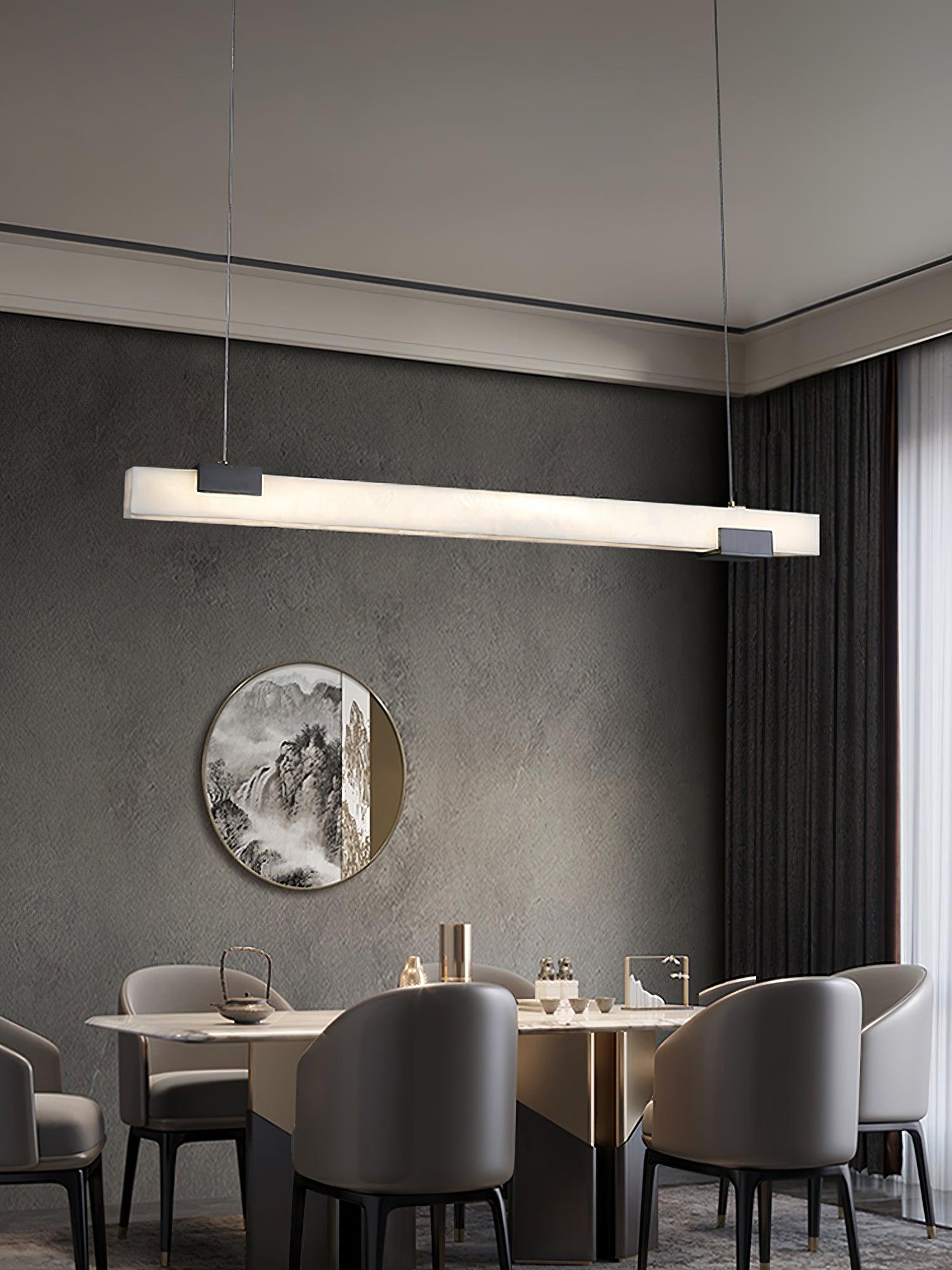 Elegant Alabaster Pendant Light - Modern Handcrafted Glass Ceiling Lamp for Dining Room, Kitchen Island & Bedroom Lighting