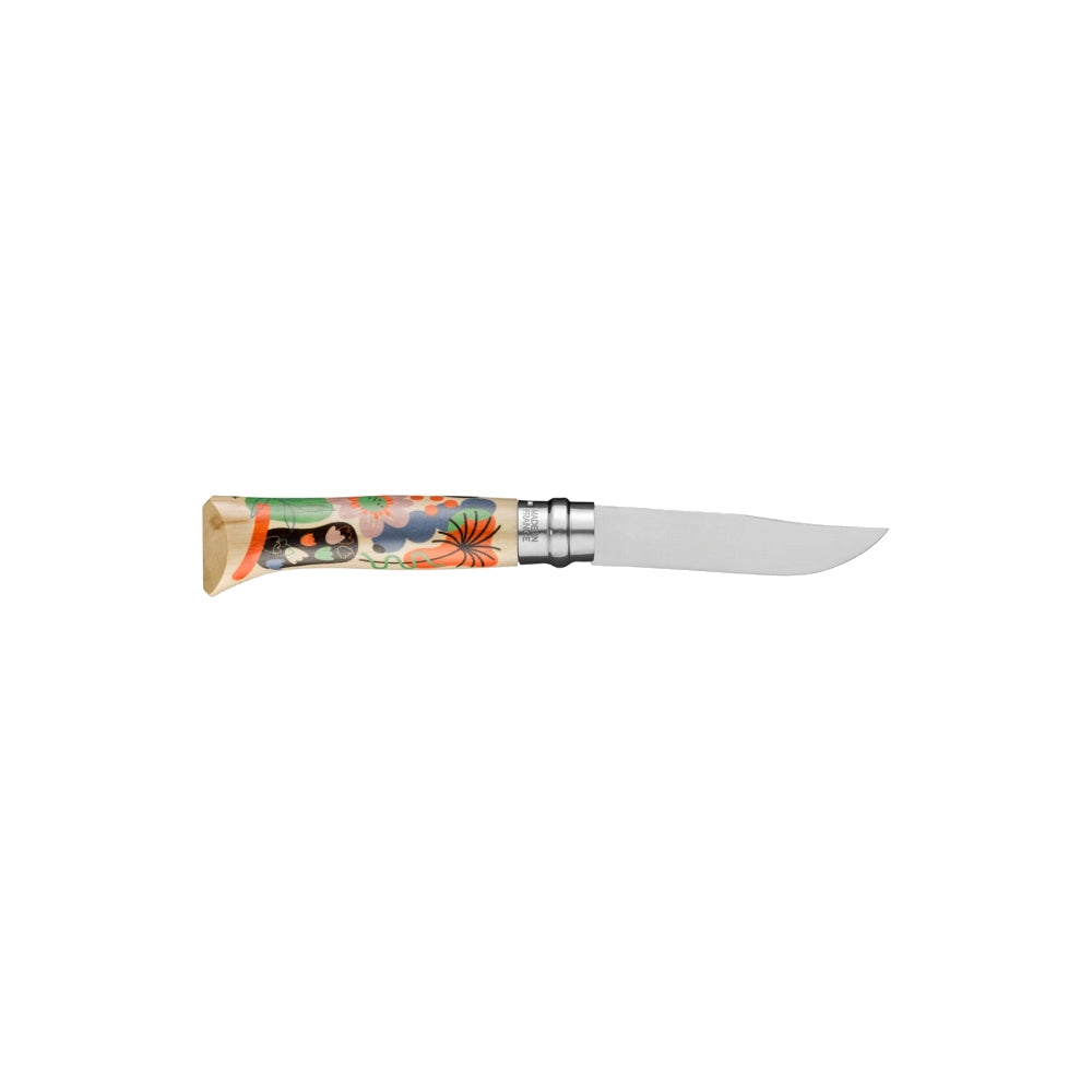 Opinel No.08 Nature Edition IV Folding Knife - High Carbon Steel Blade, Beechwood Handle - Perfect for Camping, Hiking & Outdoor Adventures
