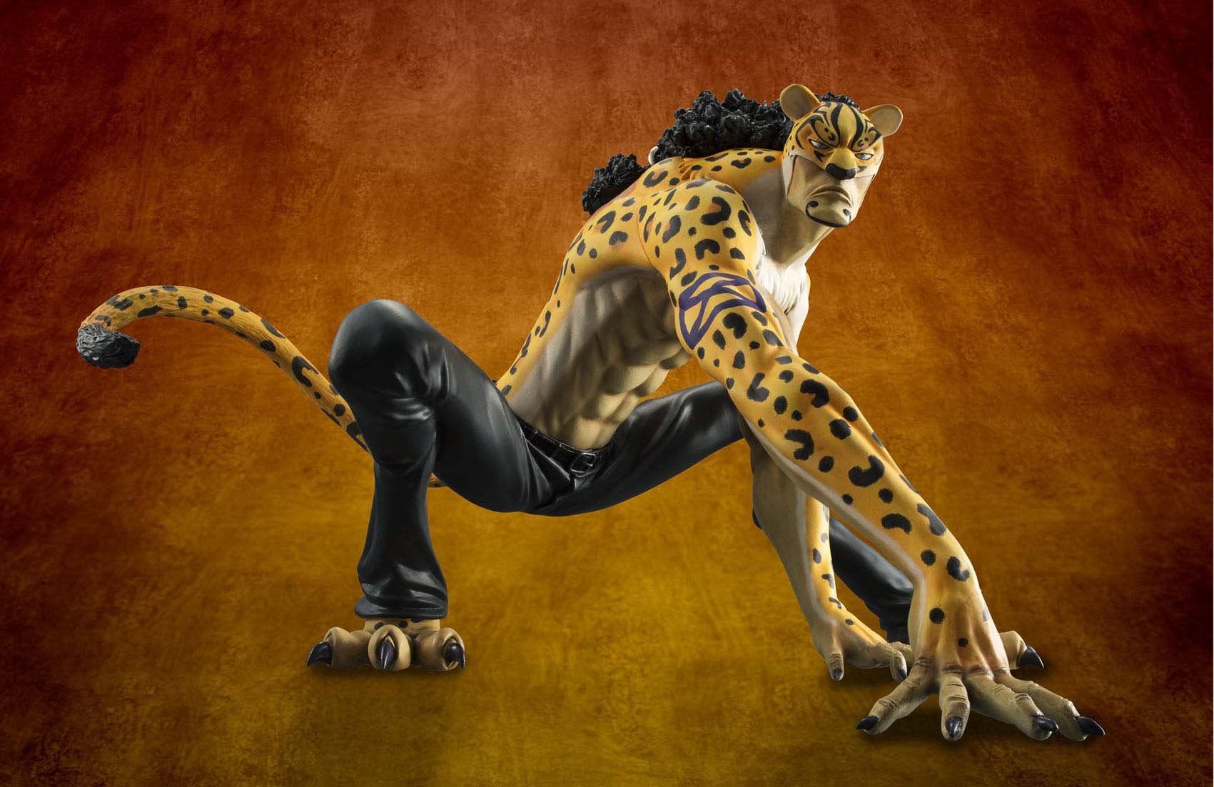 Megahouse One Piece P.O.P. Portrait of Pirates Leopard Version Rob Lucci PVC Figure - Premium Anime Collectible for Display & Home Decoration