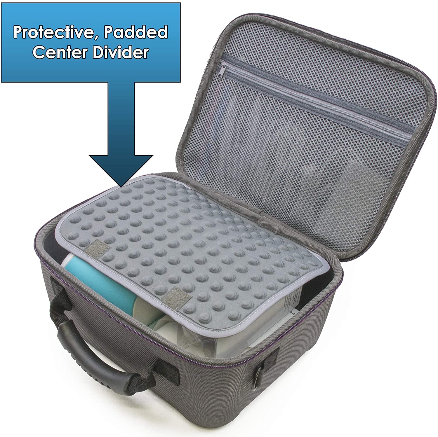 CASEMATIX Protective Travel Case for Cricut Joy Machine & Accessories - Custom Fit for Paper Cutter with Padded Divider - Perfect for Crafting, Scrapbooking & On-the-Go Projects