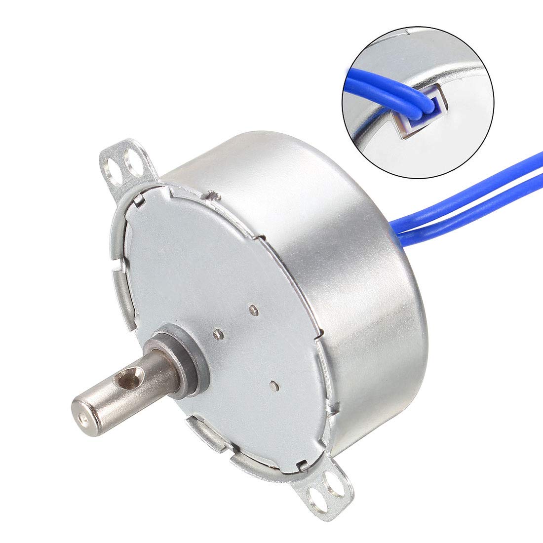 uxcell Synchronous Motor AC 100-127V 48-58RPM 50-60Hz CCW/CW 4W Turntable Gear Box for Microwave Oven Replacement - High Torque Low Noise Motor for DIY Appliances, Rotating Displays, and Small Machinery