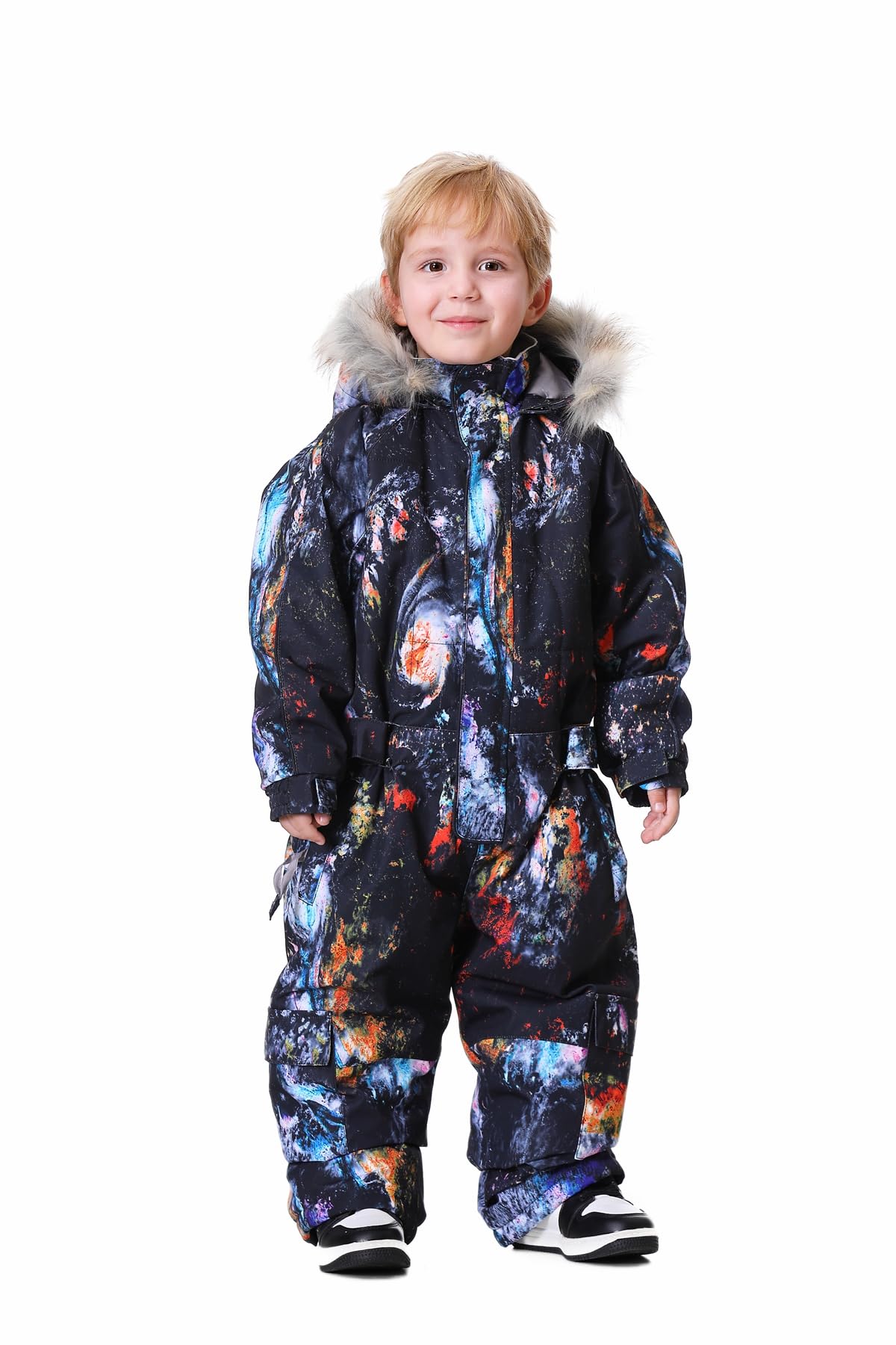 Bluemagic Kids Baby Snowsuit One Piece - Waterproof Winter Snowsuit Overalls for Boys & Girls - Ski Suit Jacket Coat for Snowboarding & Outdoor Play