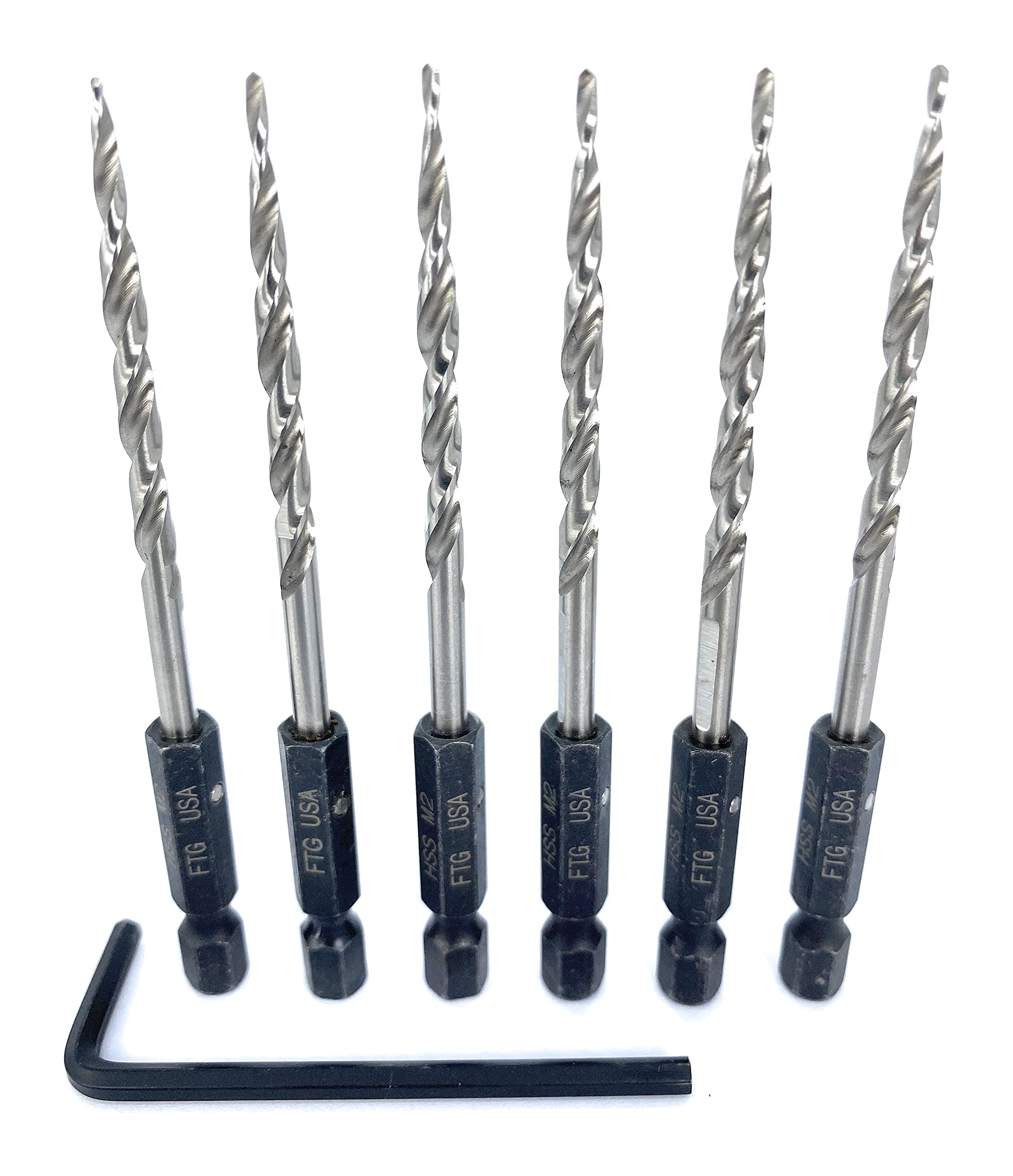6-Piece Countersink Drill Bit Set - #6 (9/64