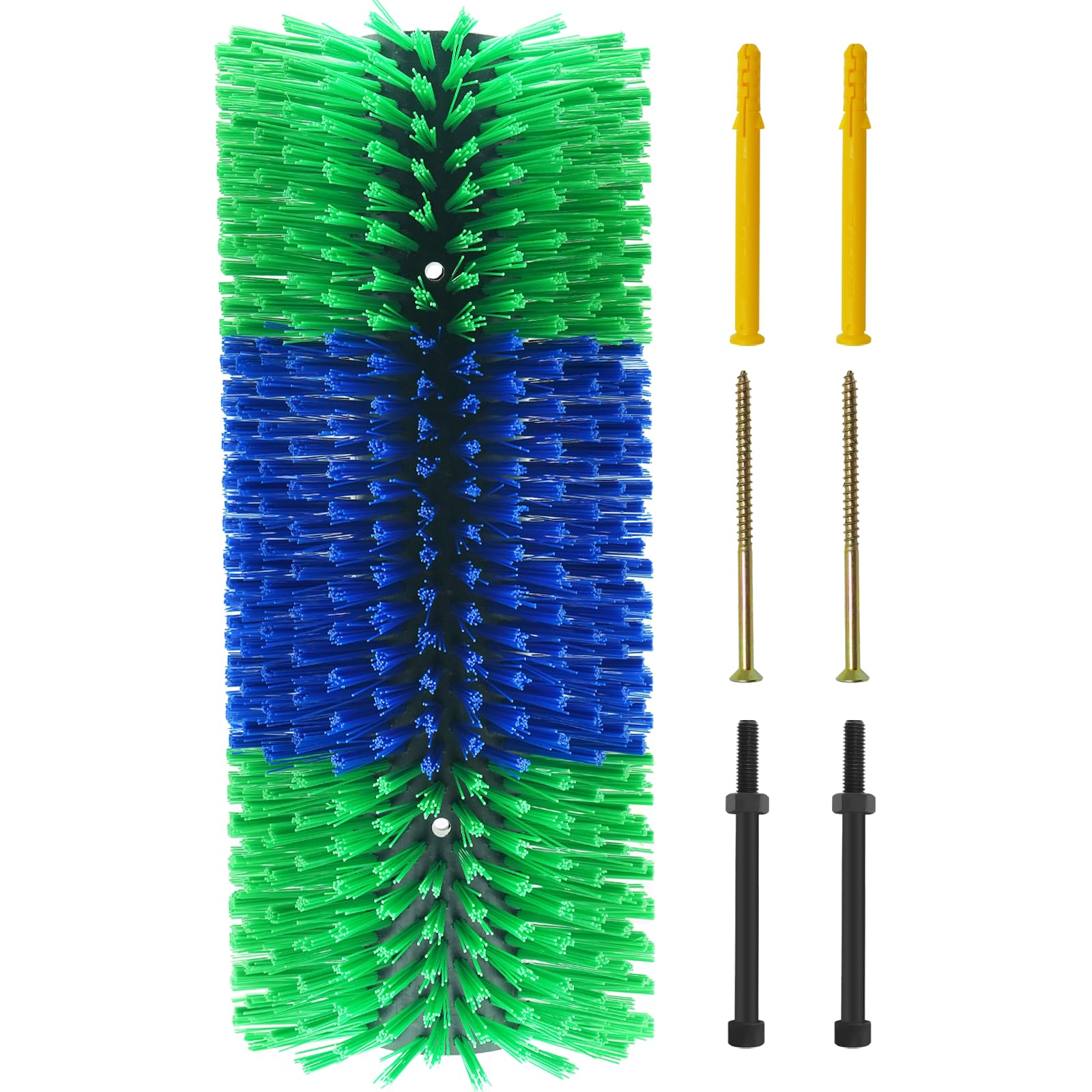 Livestock Scratching Brush - Full Body Massage Grooming Tool for Cows, Cattle, Goats, Sheep, Horses & Pigs - Heavy Duty Design with 4 Screws - Perfect for Barns, Stables & Farm Animal Care