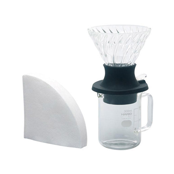 Hario V60 Immersion Dripper Switch - Glass Coffee Brewer for Pour Over & Cold Brew - Perfect for Home Baristas & Coffee Enthusiasts