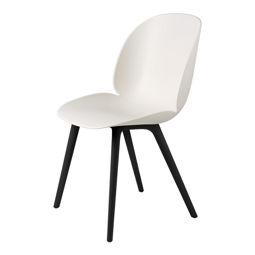 Stylish Beetle Dining Chair with Black Plastic Base - Perfect for Modern Kitchens, Restaurants & Home Decor