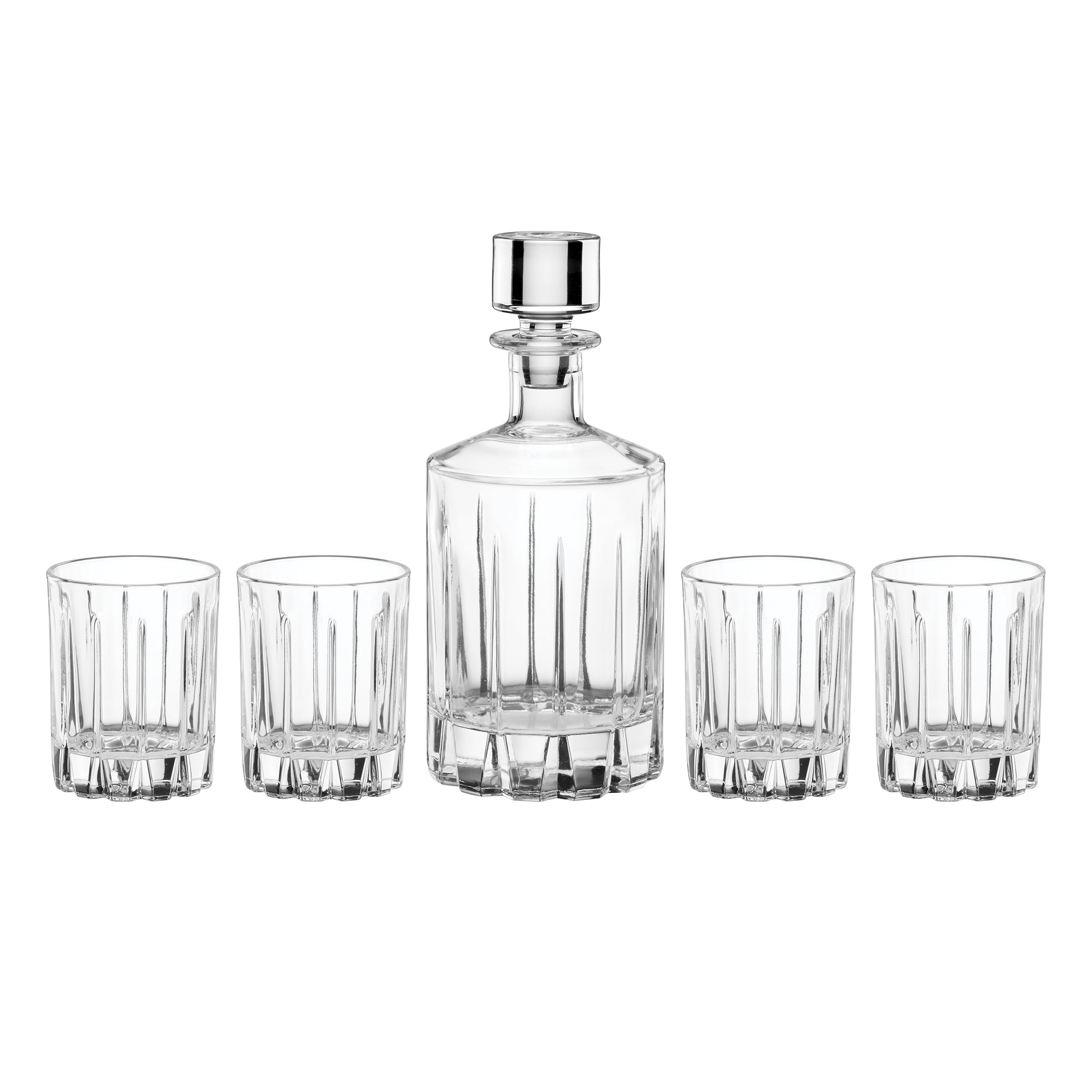 Tuscany Classics Radcliff 5-Piece Whiskey Glass Set - Perfect for Bourbon, Scotch & Whiskey Tasting, Home Bar & Gifts