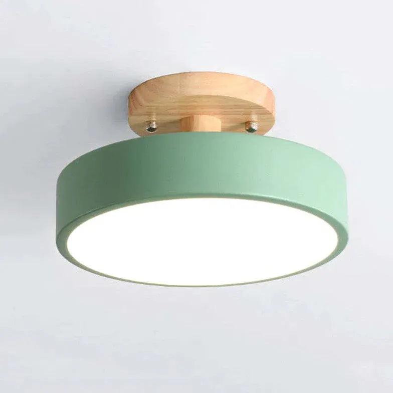 Wooden Flush Mount Ceiling Light with Soft Glow - Perfect for Bedroom, Living Room & Dining Room Lighting