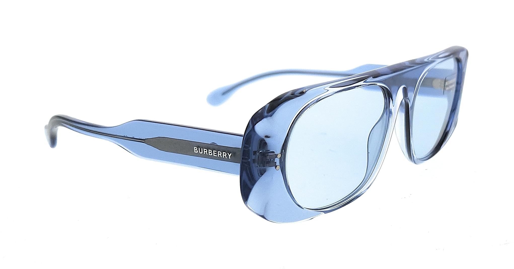 BURBERRY BE 4322 388372 Transparent Azure Sunglasses for Women - Stylish UV Protection Shades for Beach, Driving & Outdoor Fashion