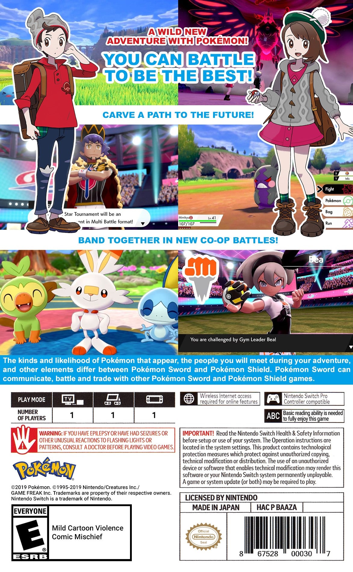 Used Pokemon Sword Nintendo Switch Video Game - Authentic Pre-Owned Copy for Switch Console | Perfect for Gaming Enthusiasts & Pokemon Fans | Great for Travel, Parties & Family Game Nights