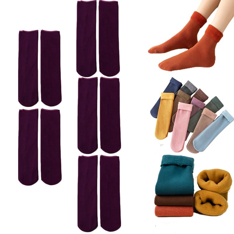 5 Pairs Purple