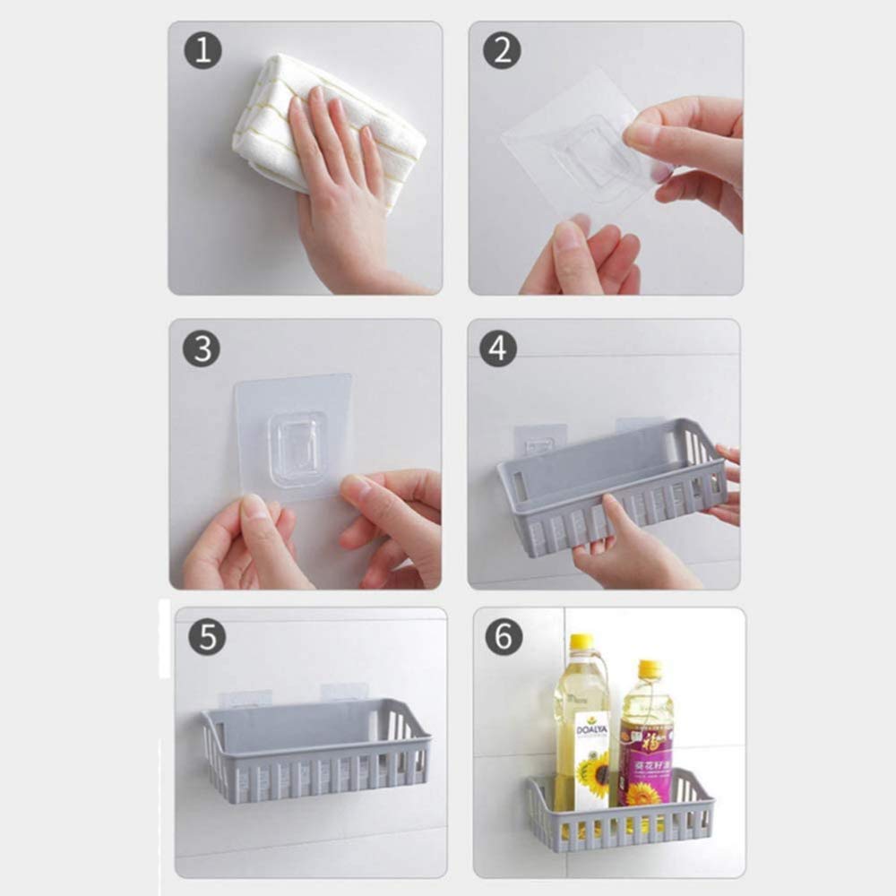 Wall-Mounted Bathroom Shelf - Shower & Kitchen Storage Organizer for Home