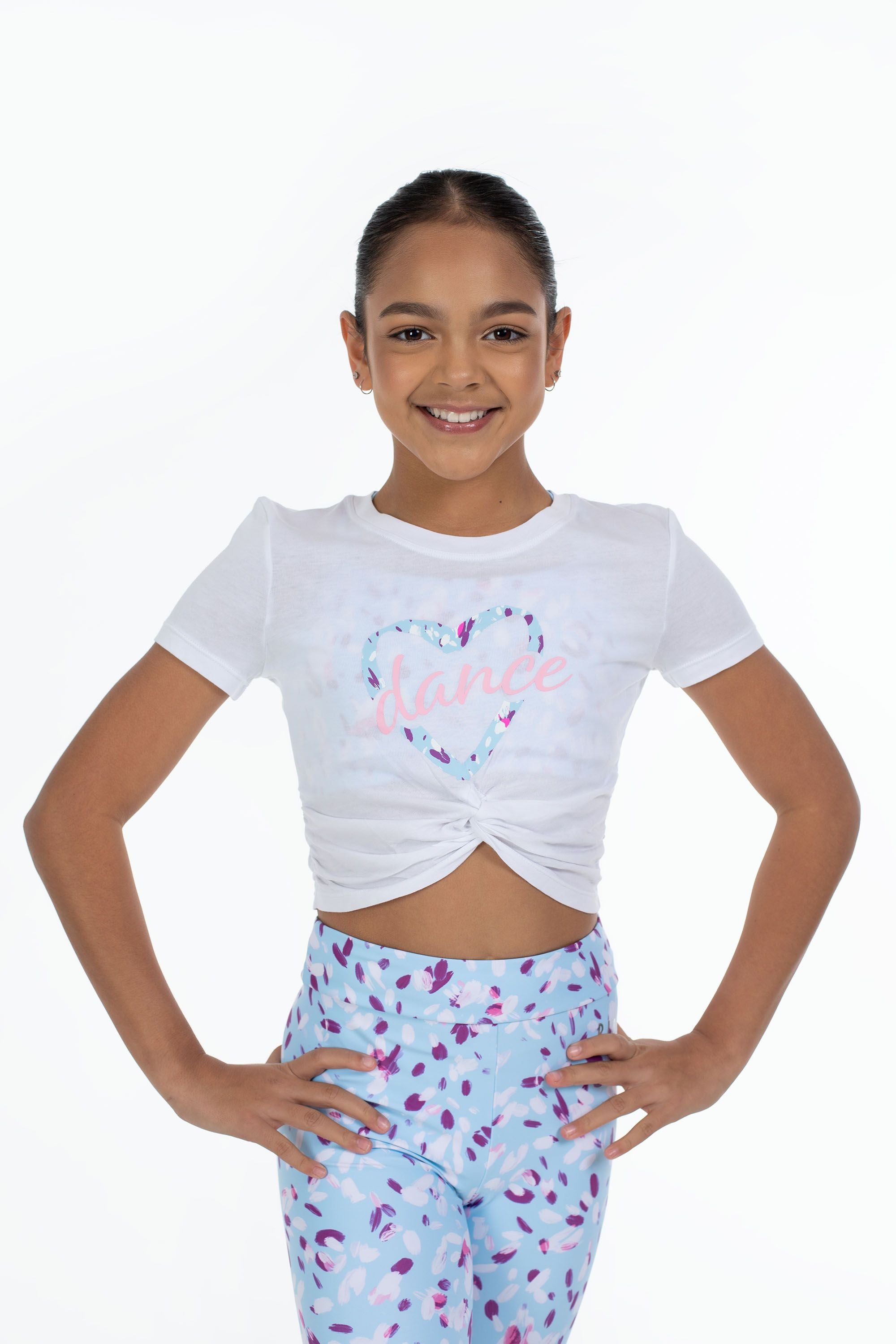 BLOCH X Flo Active Twist Front Tee - Women's Workout T-Shirt for Yoga, Dance & Fitness | Breathable & Comfortable for Gym & Studio