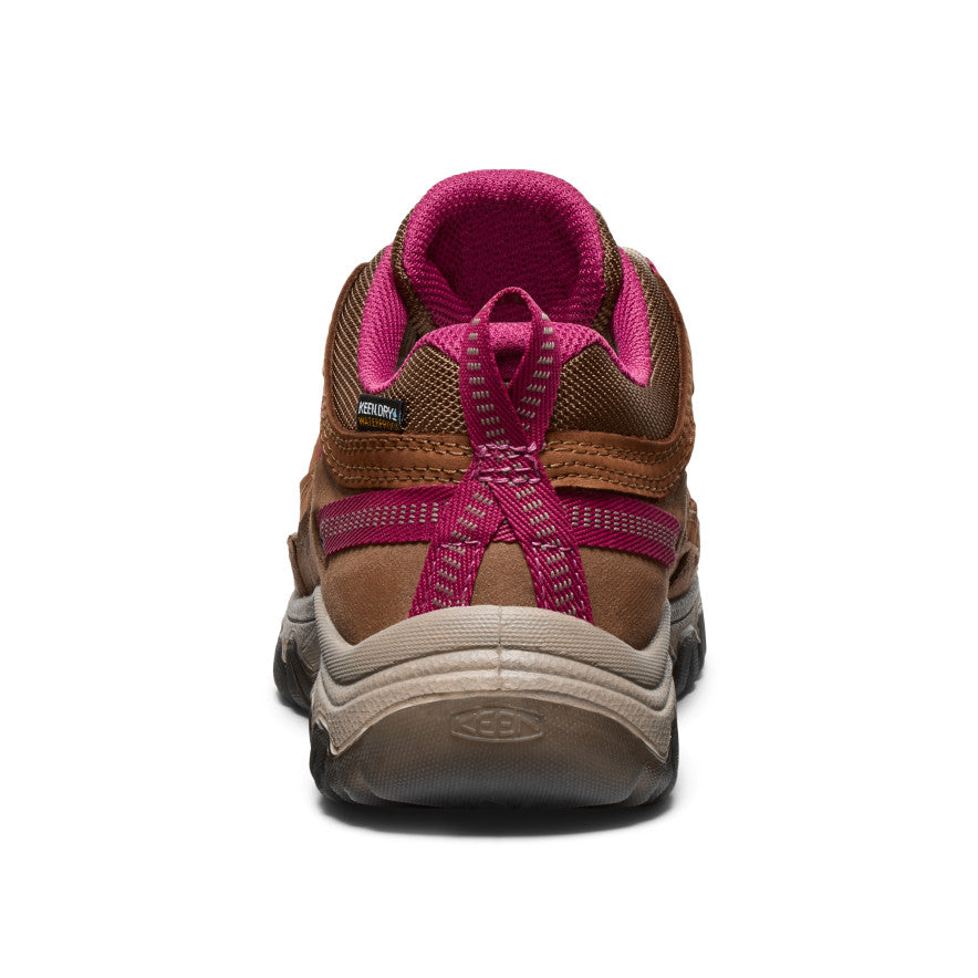 Women's Targhee IV Waterproof Hiking Shoes - Bison/Beaujolais Color | Lightweight & Durable Trail Running Shoes for Outdoor Adventures & Mountain Trekking