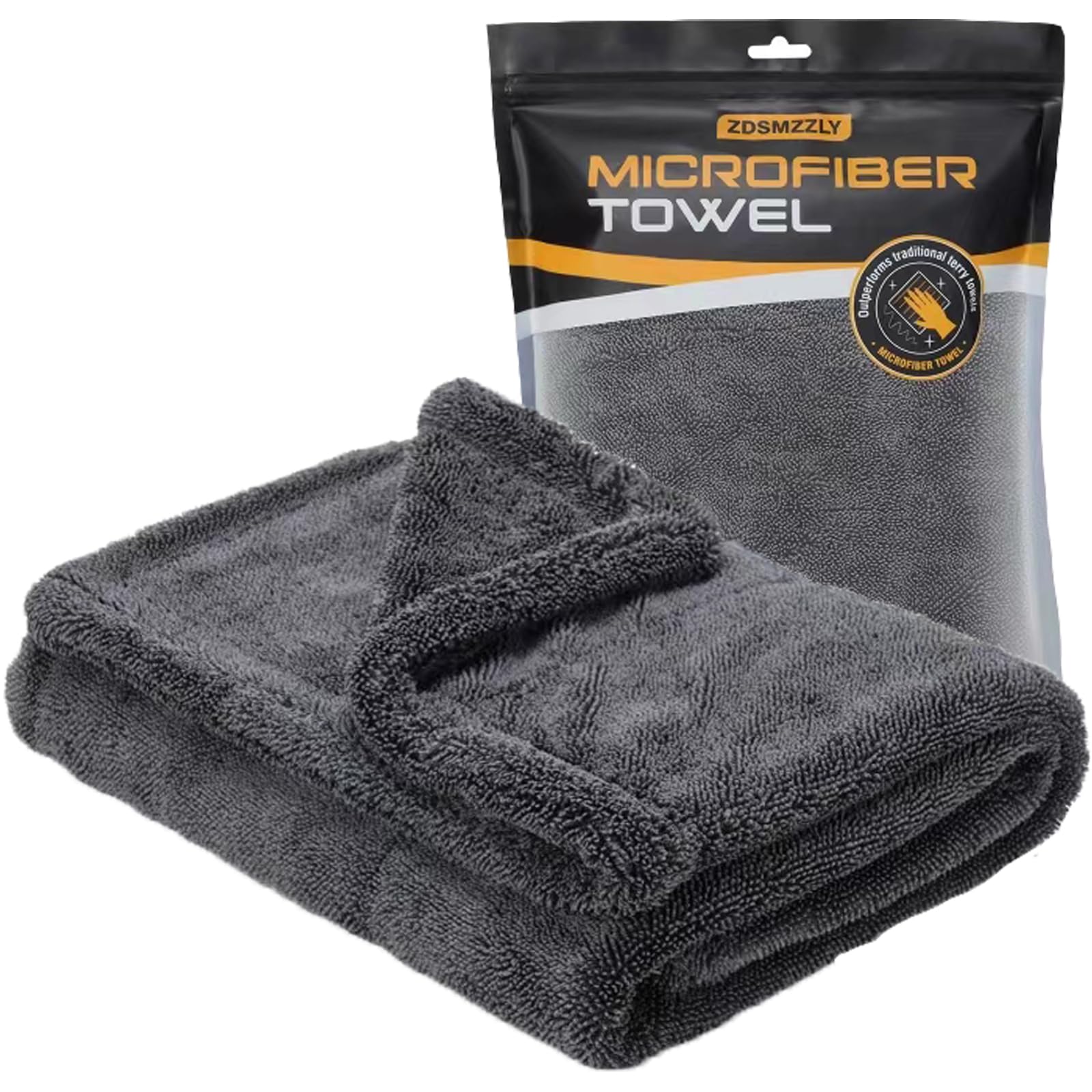 Premium Microfiber Car Drying Towel - 1200 GSM Super Absorbent for Detailing & Polishing - Perfect for Auto Care & Shine