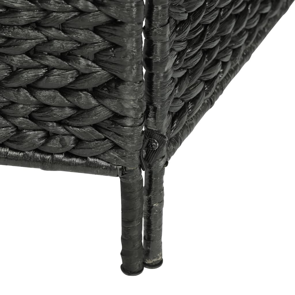 5-Panel Black Water Hyacinth Room Divider Screen 76