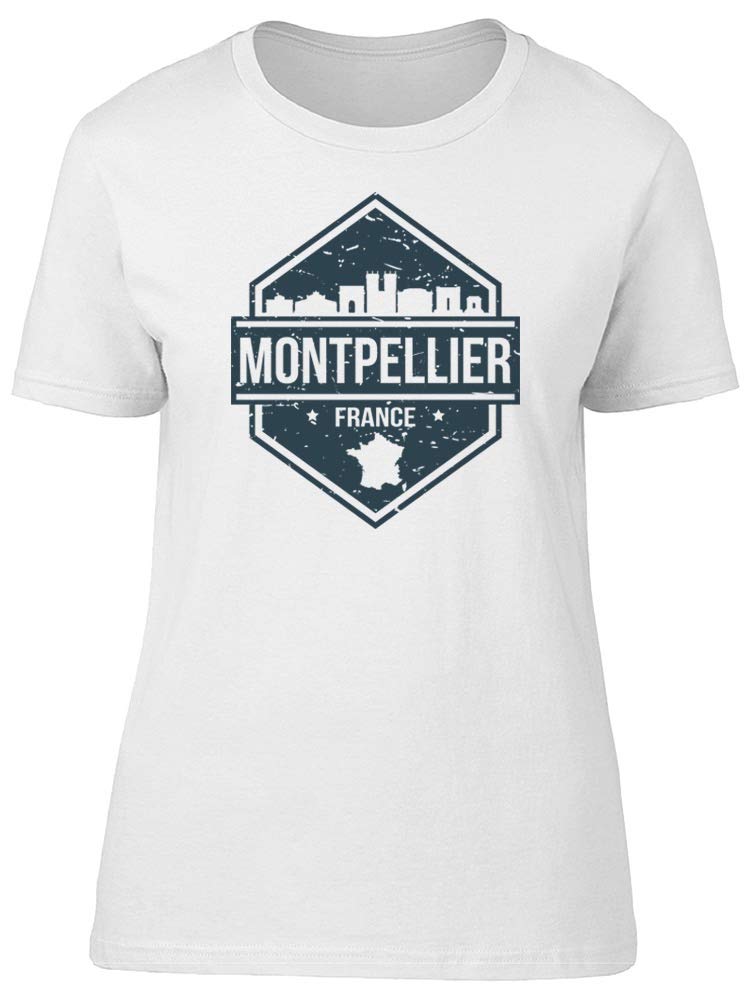 Smartprints Montpellier France Travel Lovers T-Shirt for Women - Perfect for Vacation, Sightseeing & Adventure Trips