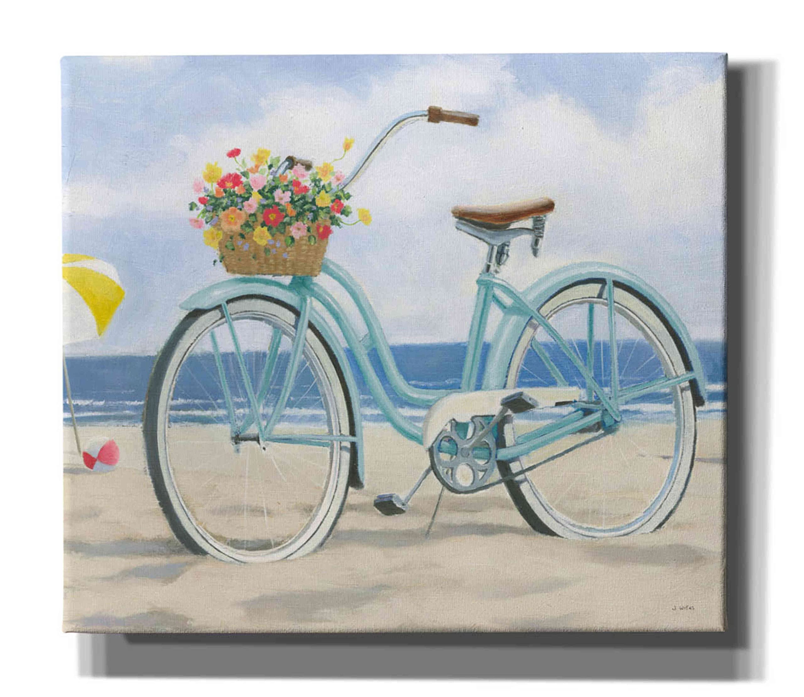 Epic Graffiti 'Beach Time III' by James Wiens - 30x26 Inch Canvas Wall Art for Living Room, Bedroom & Office Decor - Modern Coastal Painting for Beach House & Vacation Home Style