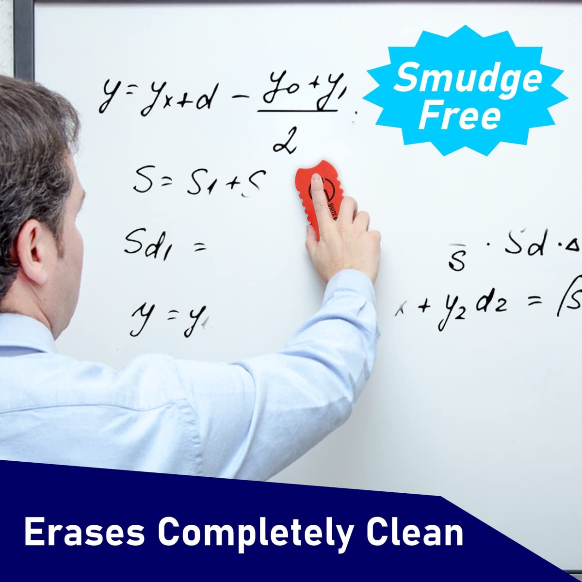 8 Pack Magnetic Dry Erase Erasers for Whiteboard, Chalkboard & Glass - Perfect for Classrooms, Offices & Home Use